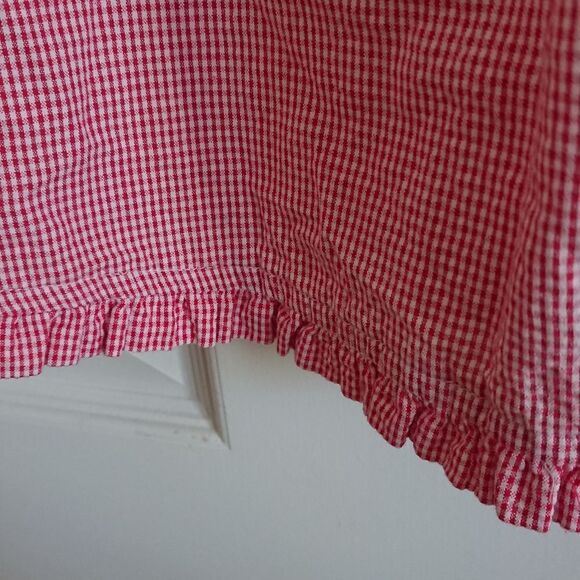 Samara red white gingham dress with floral Applique Dress size 4T - Picture 6 of 10